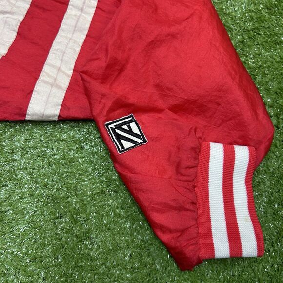 Detroit Red Wings Vintage 80s Quarter-Snap Pullover Windbreaker Jacket Size XL - Picture 5 of 9